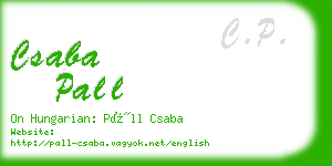 csaba pall business card